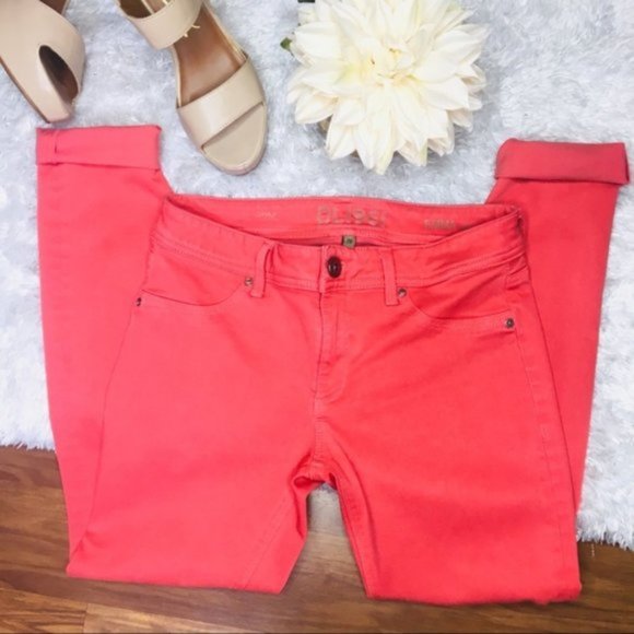 DL1961 Emma Legging Anthro 26 Coral Pants 560 - Picture 3 of 8